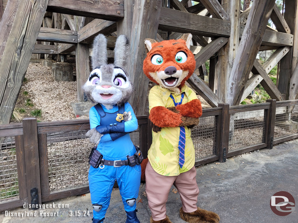 Judy Hopps and Nick Wilde on the trail in  Grizzly Recreation Area