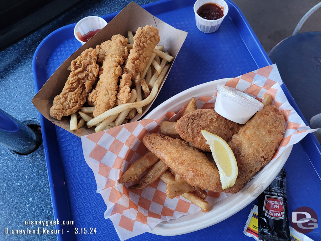 Interesting the Fish n Chips comes with different fries than the Chicken Strips at the Galactic Grill