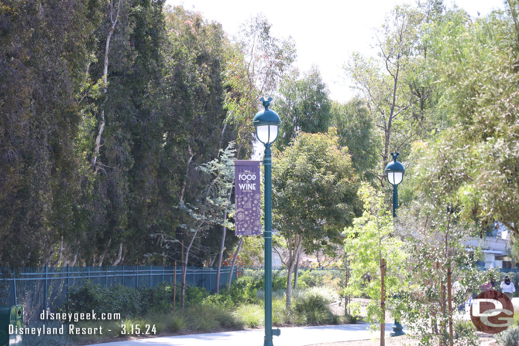 Food and Wine Festival Banners along the walkway