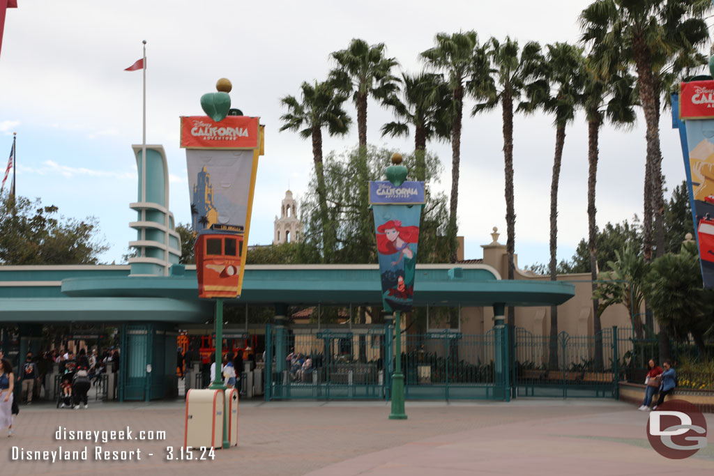 One set of turnstiles on the right side has been replaced, looks to be a test.