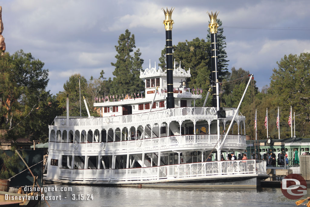 5:00pm - The Mark Twain in port and done for the day.   