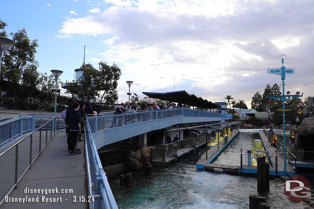 The Monorail has a queue... for some reason they had not let guests onto the platform.