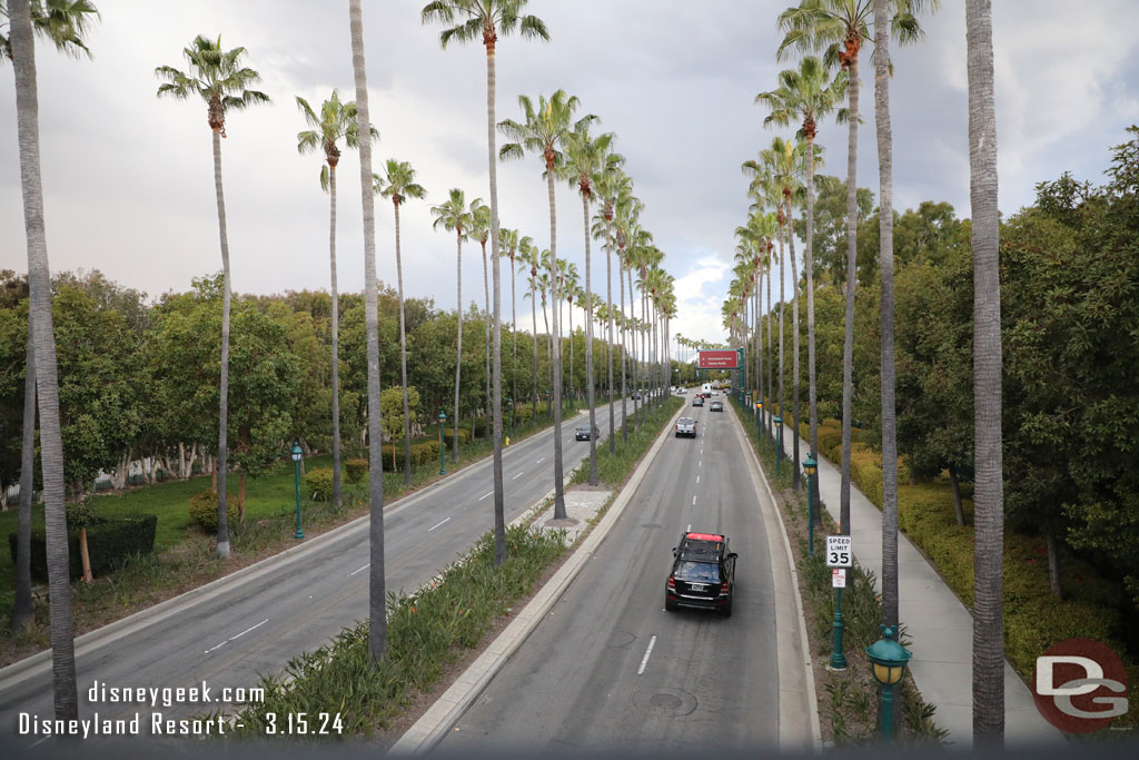 Passing over Disneyland Drive again
