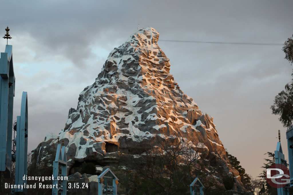 The setting sun on the Matterhorn