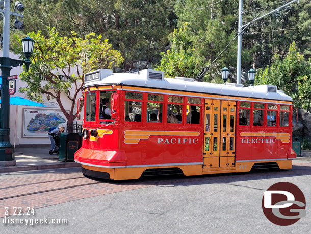 A Red Car in Carthay Circle