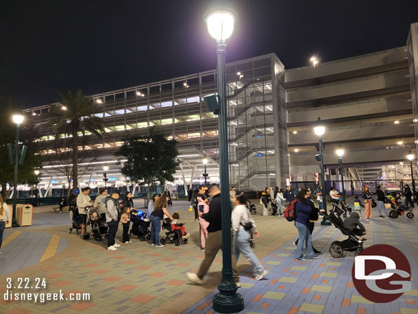 10:11pm - Back at the Parking structure the elevator queues were lengthy