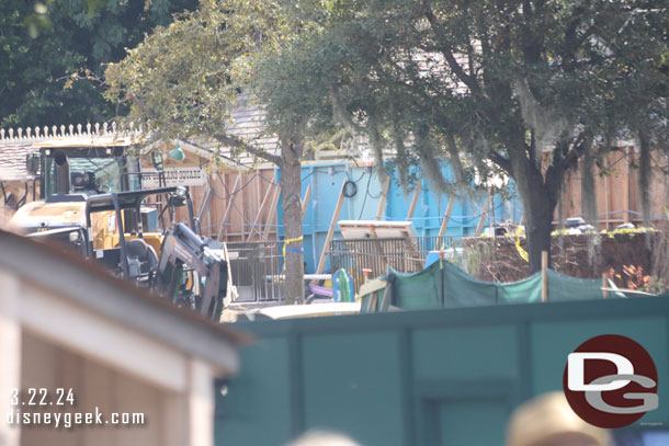 From the Critter Country bridge you can see into the Haunted Mansion project area.