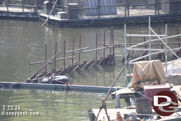 The Rivers of America project has some more equipment since last week but not much else visible.