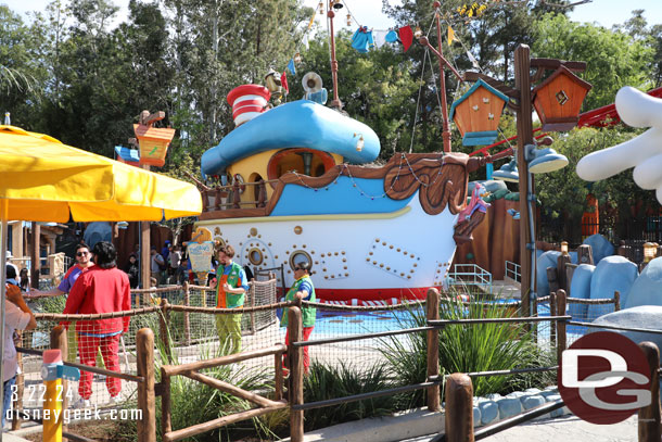 In Mickey's Toontown the walls around Donald's Duck Pond have been removed and there were a number of cast members in the area.