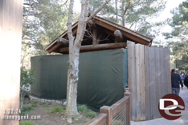 The DVC Kiosk and former locker area remains behind walls