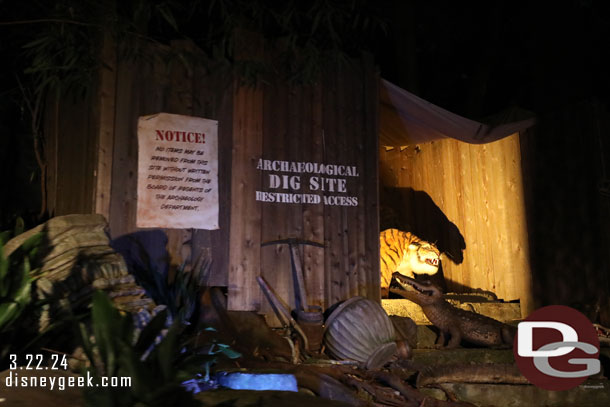 Visited the Jungle Cruise. No signs of progress on the ruins