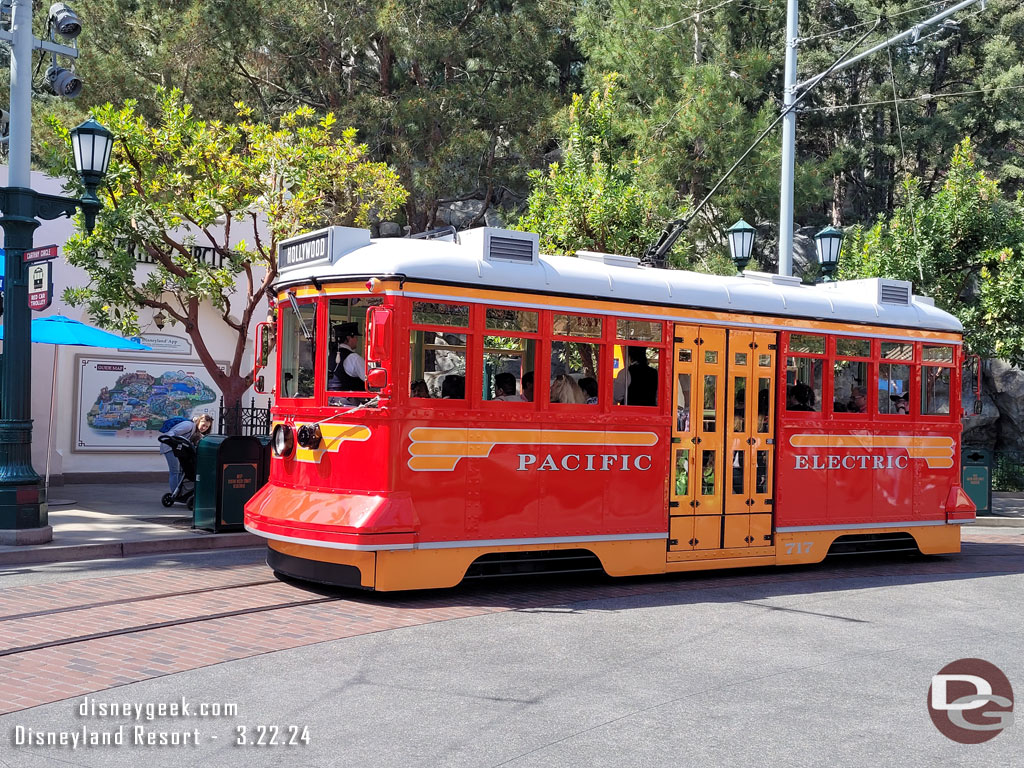 A Red Car in Carthay Circle