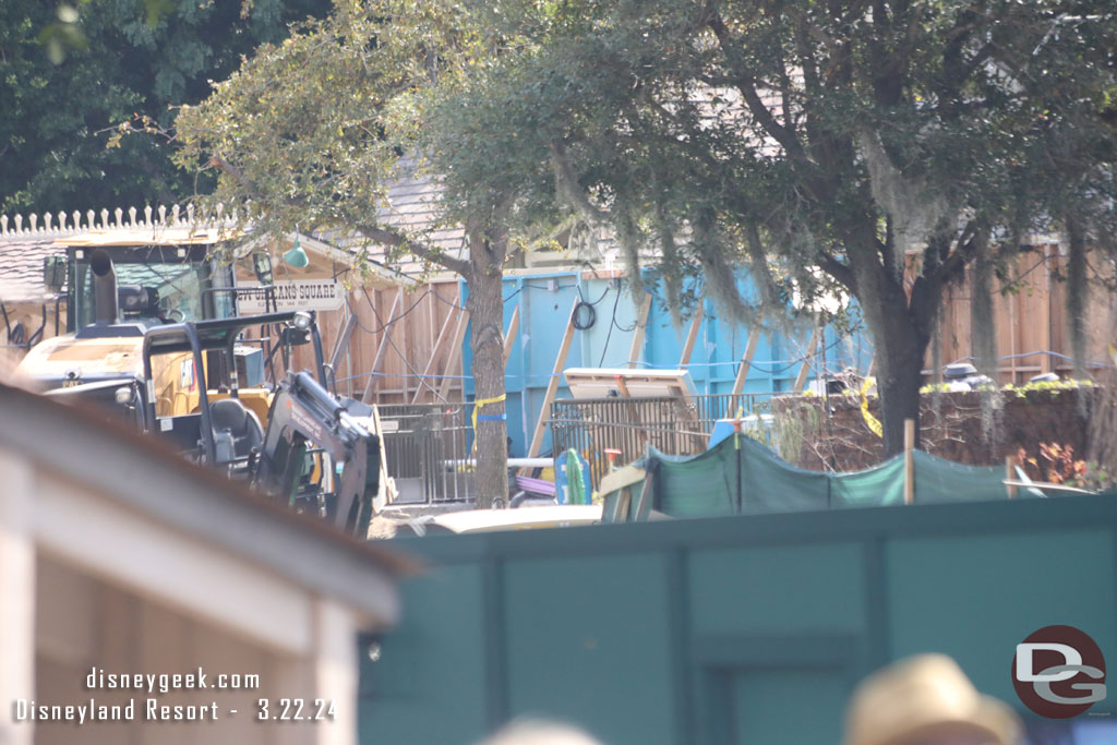 From the Critter Country bridge you can see into the Haunted Mansion project area.