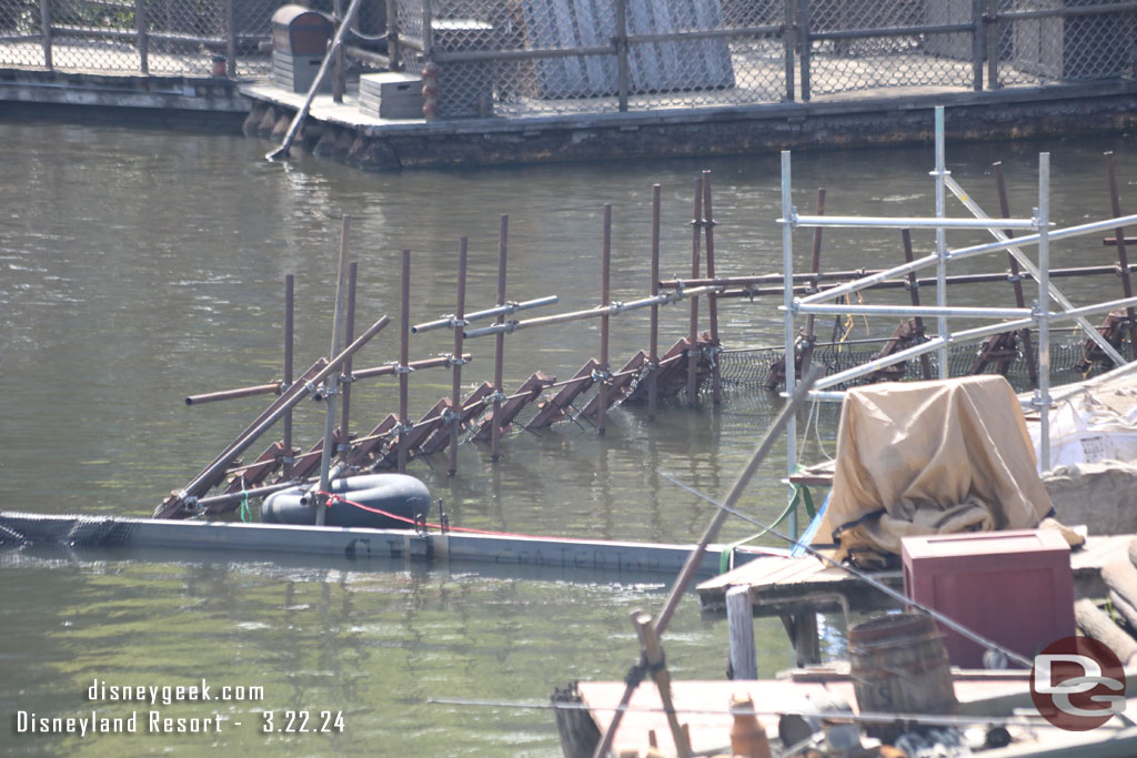 The Rivers of America project has some more equipment since last week but not much else visible.