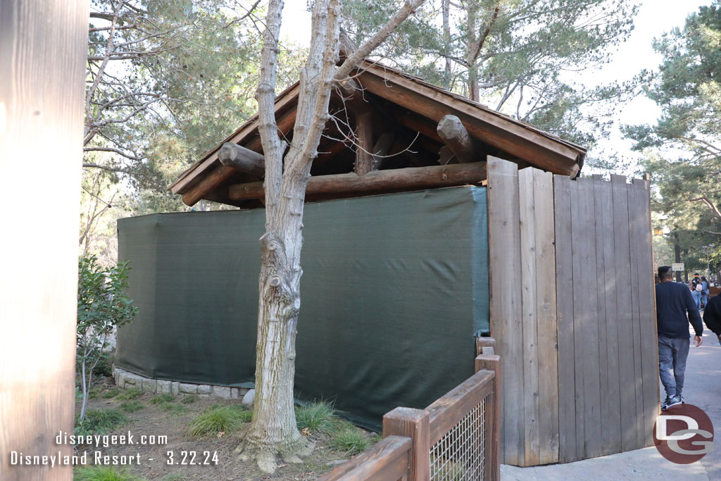 The DVC Kiosk and former locker area remains behind walls