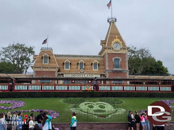 12:39pm - Arriving at Disneyland. Mickey has returned since my last visit.