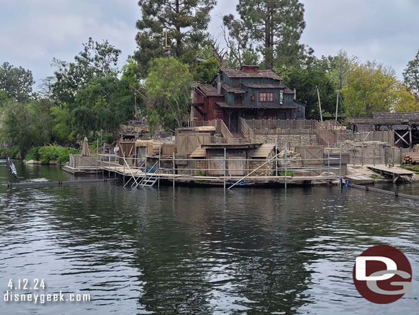 Looks like the work in the Rivers of America is wrapping up.