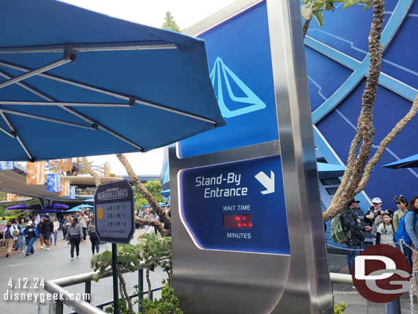 2:45pm - 15 min wait posted for Star Tours