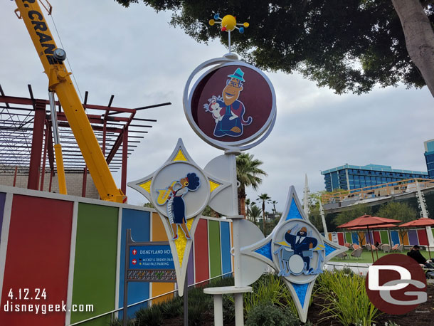 Pixar Fest decorations are up in Downtown Disney.  The sign on the left is noteworthy..