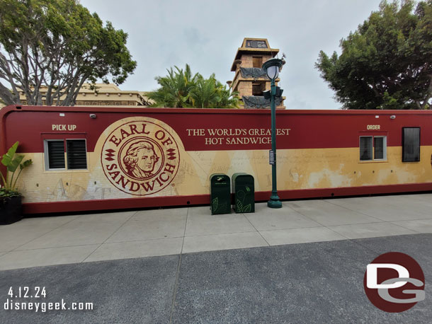 Earl of Sandwich's new location looks to be just about ready.  Interesting no sign up saying it is closed or directing guests to the open location.