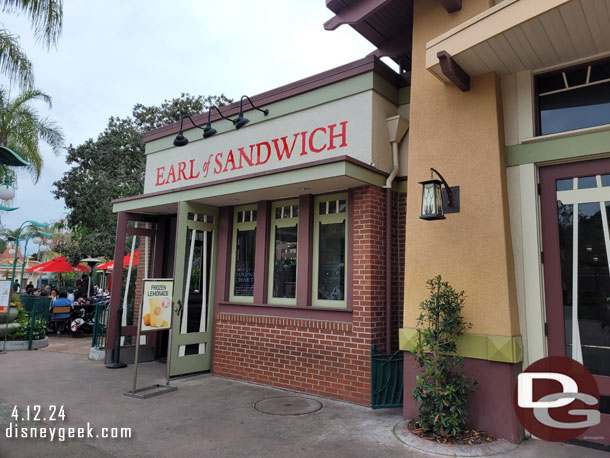 Earl of Sandwich is still open but its closure is soon.