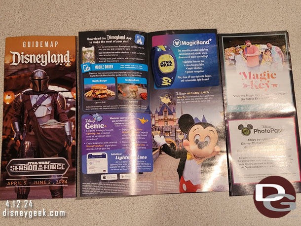 Star Wars Season of the Force featured on the current Disneyland guidemap