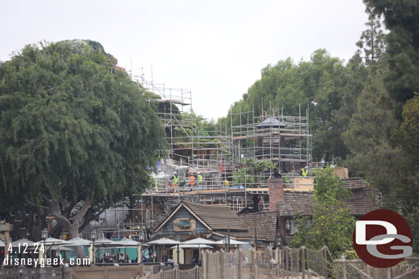 A number of people working at Tiana's Bayou Adventure this afternoon.