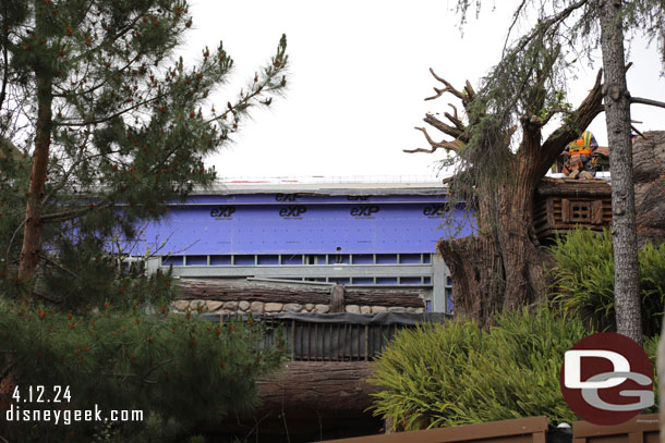 The enclosure of this portion of the flume is inching along.