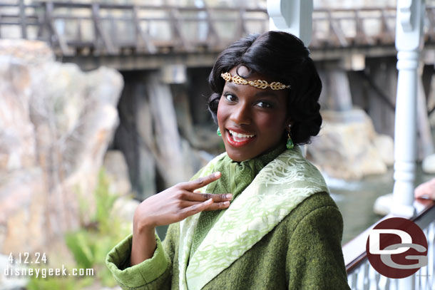 Princess Tiana was on the middle deck.  