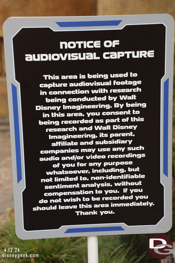 Signs posted in the area. Guessing because of the droids.