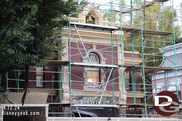 The fire station renovation looks almost done