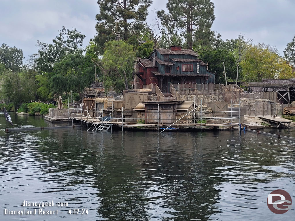 Looks like the work in the Rivers of America is wrapping up.