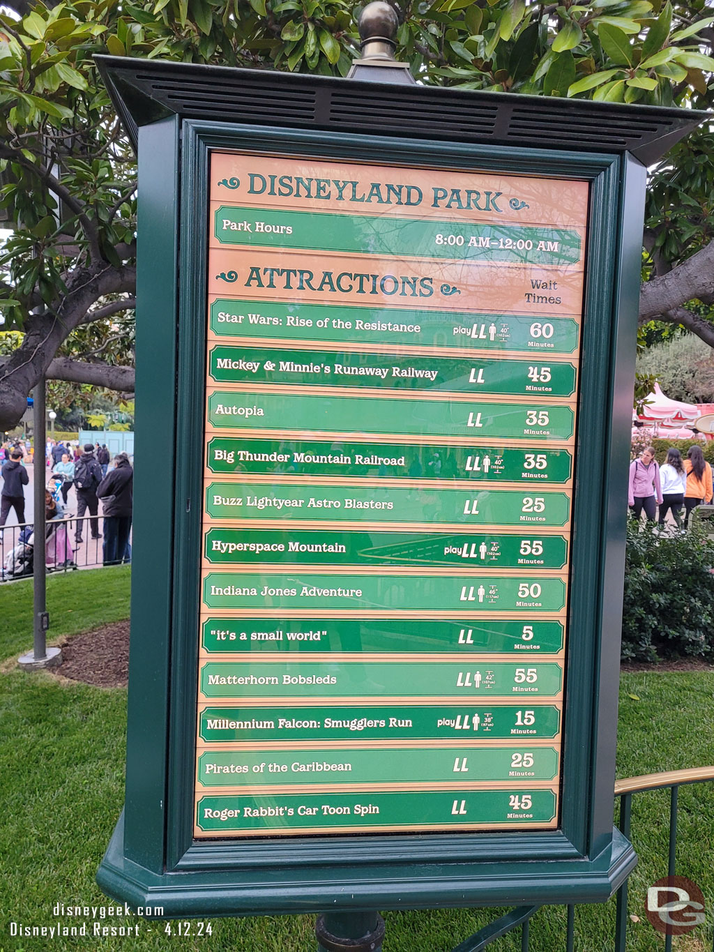 6:51pm - Disneyland Wait Times