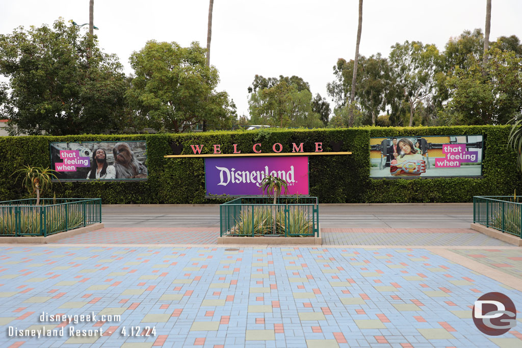 Tram stop billboards are still the old ad campaign.. assuming Pixar Fest is coming soon.