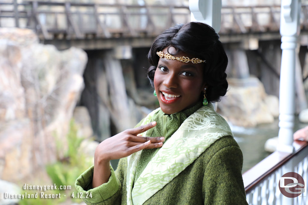 Princess Tiana was on the middle deck.  