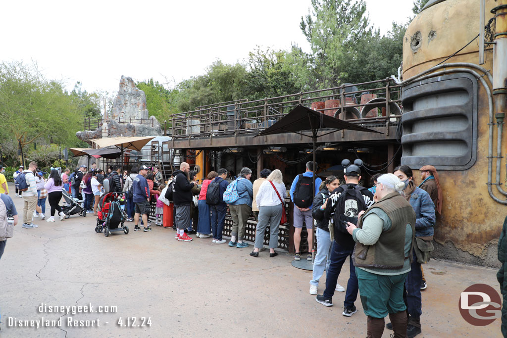 Guests watching the droids.