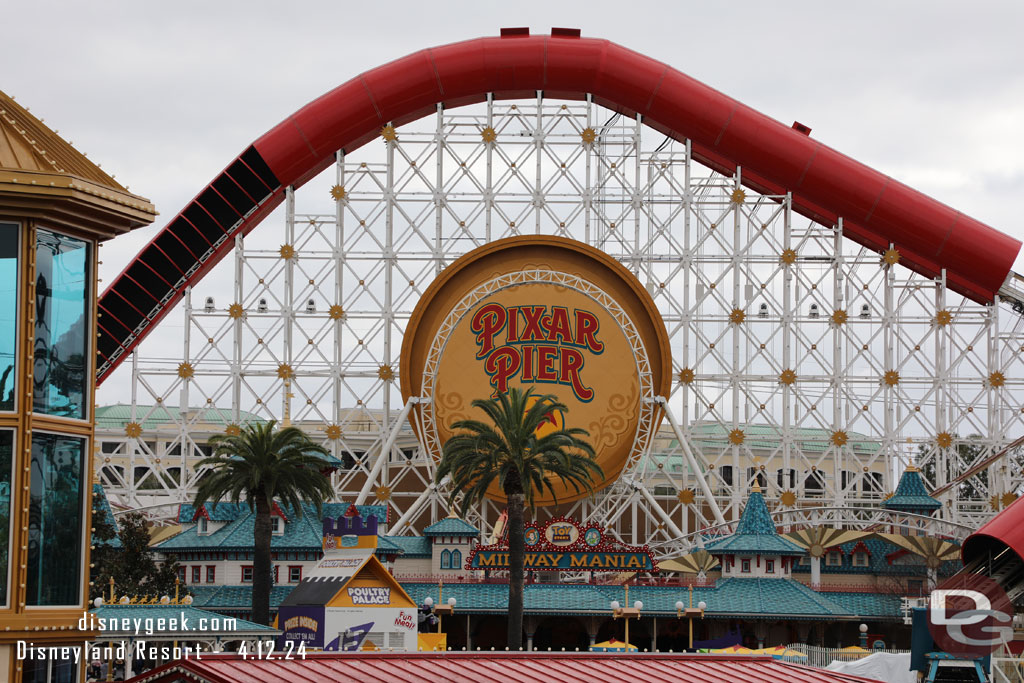 The Incredicoaster is closed for renovation. Earlier in the week they removed the top of the loop and have reattached it already.