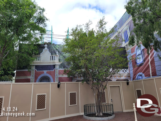 The renovation work in  Town Square continues. The printed scrims were in place this week.