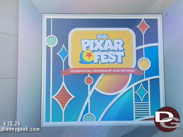 A Pixar Fest photo op at the former ESPN building.