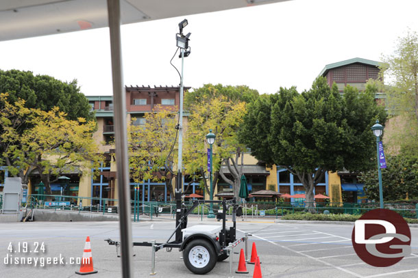 There were a number of these mobile lights set up around the Mickey and Friends tram stop.