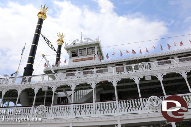 The Mark Twain was boarding so went for a cruise