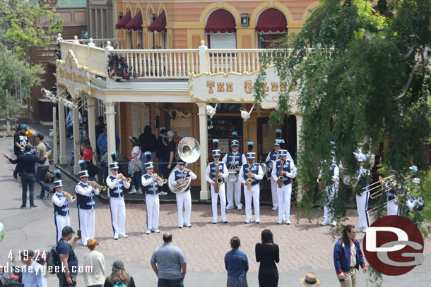 The Disneyland Band arrived to play us off 