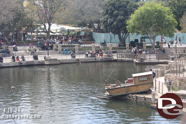 The work in the Rivers of America has wrapped up, just over a month to go until Fantasmic returns