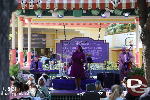 Mel and Friends performing on the Band Stand