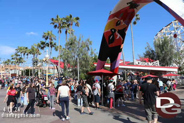 The Incredicoaster was busy too.  Standby was over an hour.