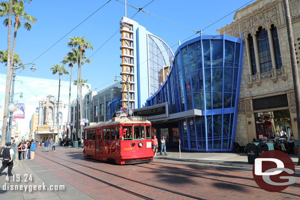 A Red Car at the Animation Building