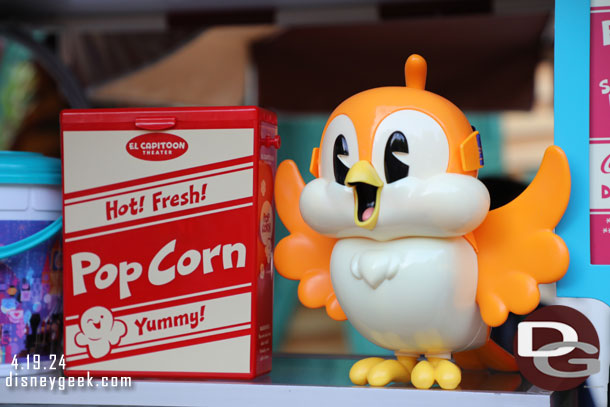 Chubby popcorn bucket in stock.