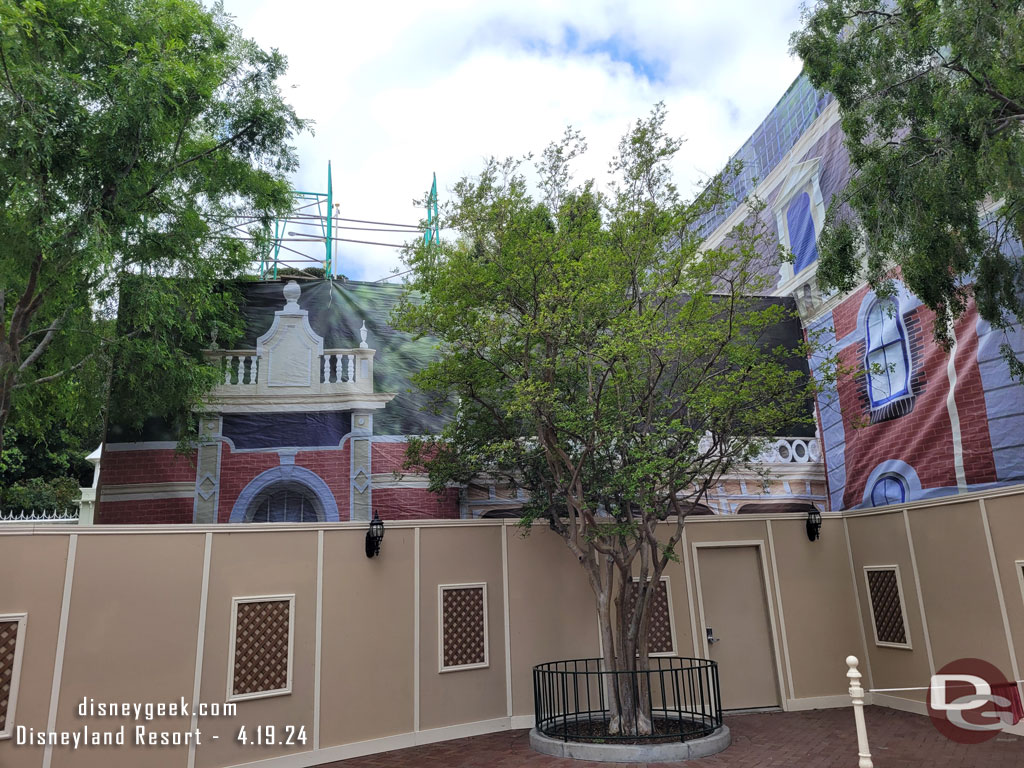 The renovation work in  Town Square continues. The printed scrims were in place this week.