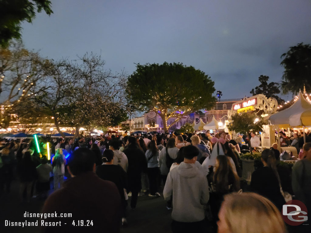 9:50pm - Arrived on  Main Street USA