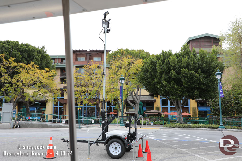 There were a number of these mobile lights set up around the Mickey and Friends tram stop.